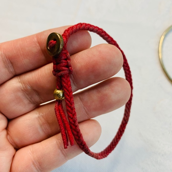 COPY - set of 3 fashion jewelry bundle red and gold spiked bracelets - Picture 6 of 15